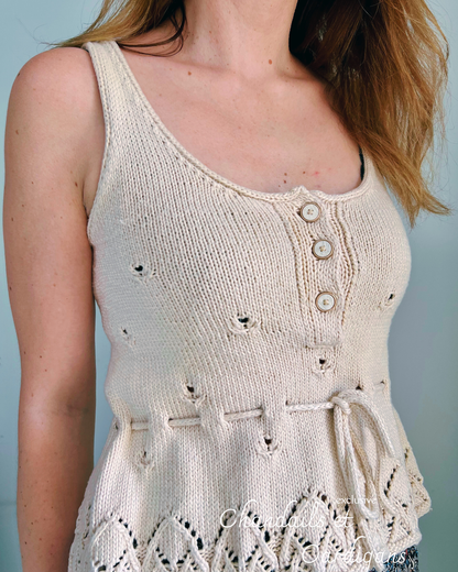 CAMELIA TOP PDF knitting pattern - seamless