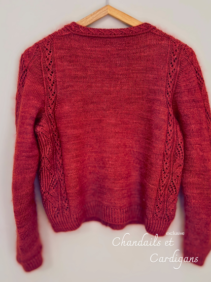 Patron de tricot ATHEN CARDIGAN SLEEVED PDF - (de haut en bas en aller-retour)