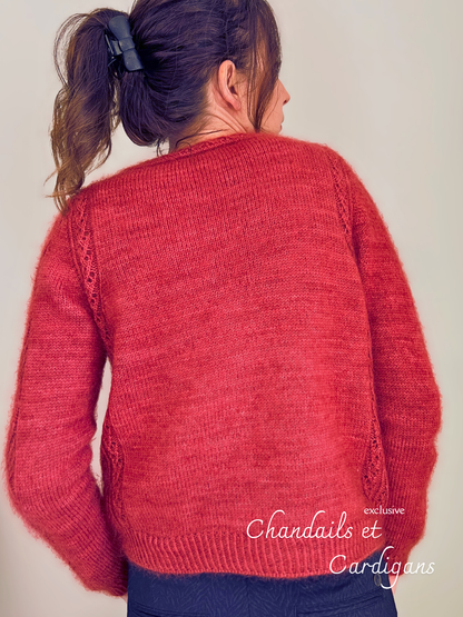 Patron de tricot ATHEN CARDIGAN SLEEVED PDF - (de haut en bas en aller-retour)