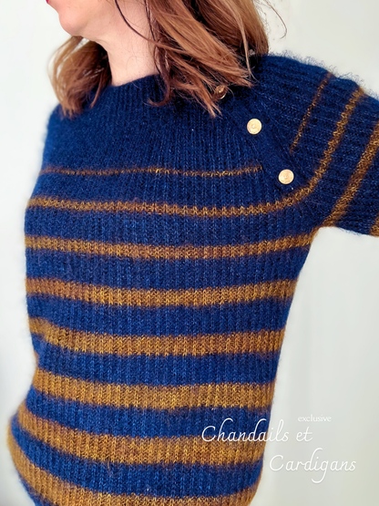 PARIS SWEATER PDF Knitting Pattern - Flat Knit Sweater with Seam