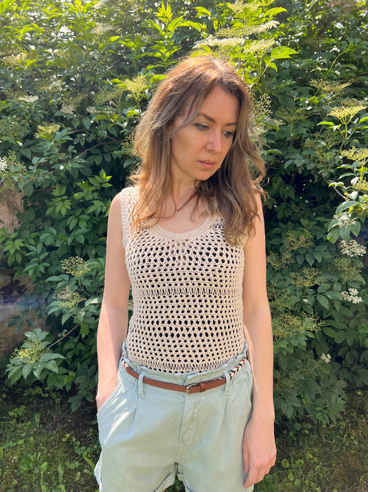 BRAZIL TOP knitting pattern PDF - 2 ways of knitting with seam or seamless