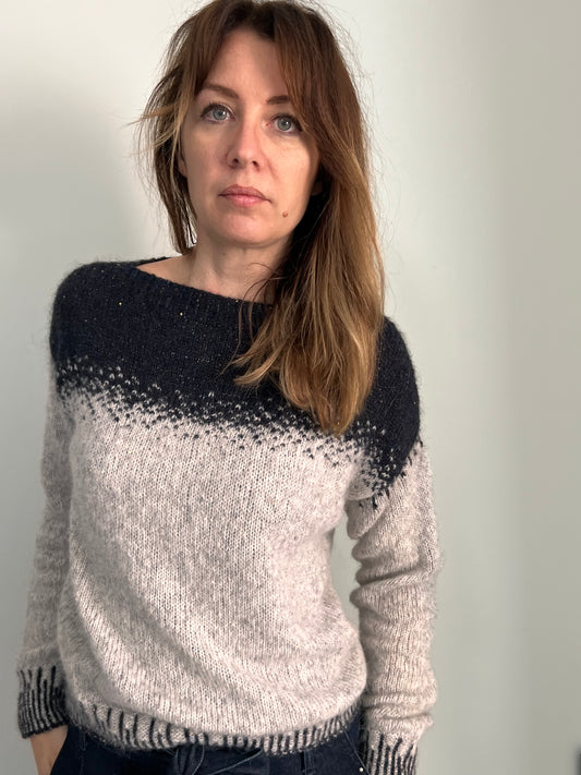 PHILADELPHIA SWEATER PDF Knitting Pattern - 2 ways of knitting (seamless and with seams)
