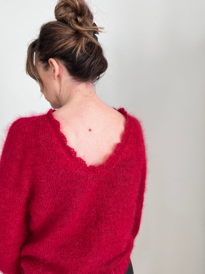 VENISE SWEATER knitting pattern PDF - 2 ways oj knitting available (seamless and with seams)
