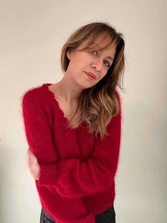 VENISE SWEATER knitting pattern PDF - 2 ways oj knitting available (seamless and with seams)