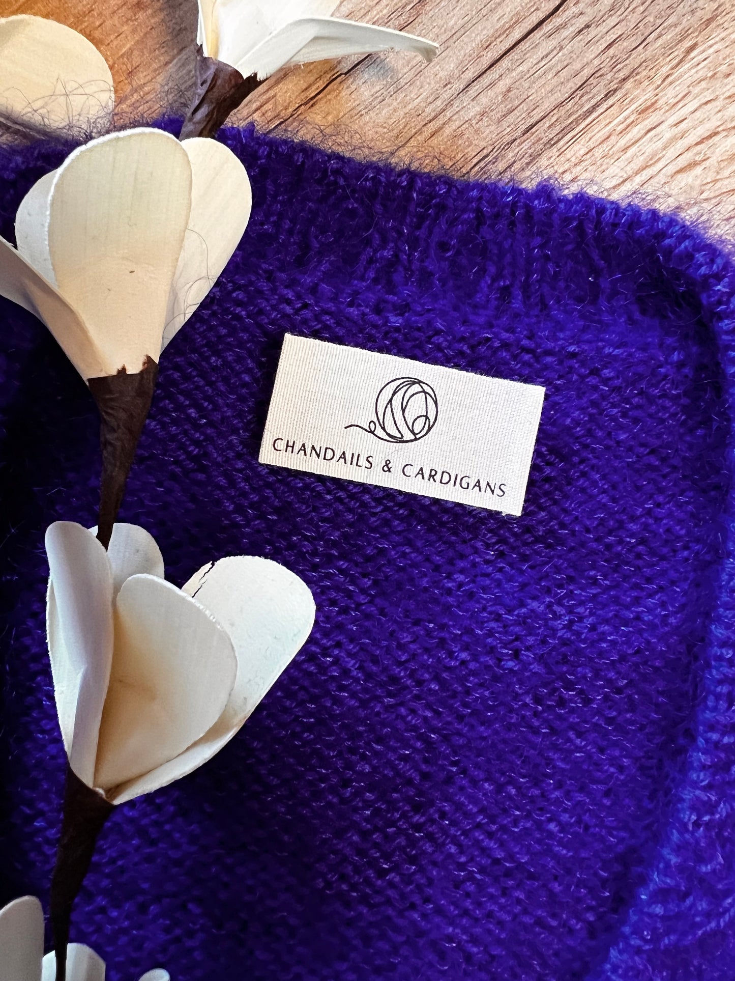 Organic cotton label "Chandails et Cardigans"