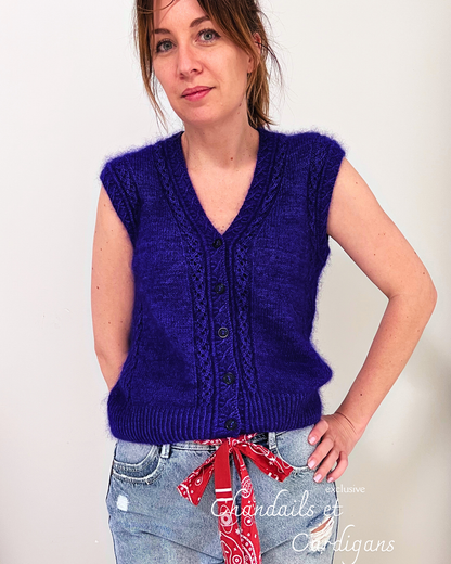 ATHEN CRADIGAN PDF Knitting Pattern - 2 ways of knitting (seamless and with seams)